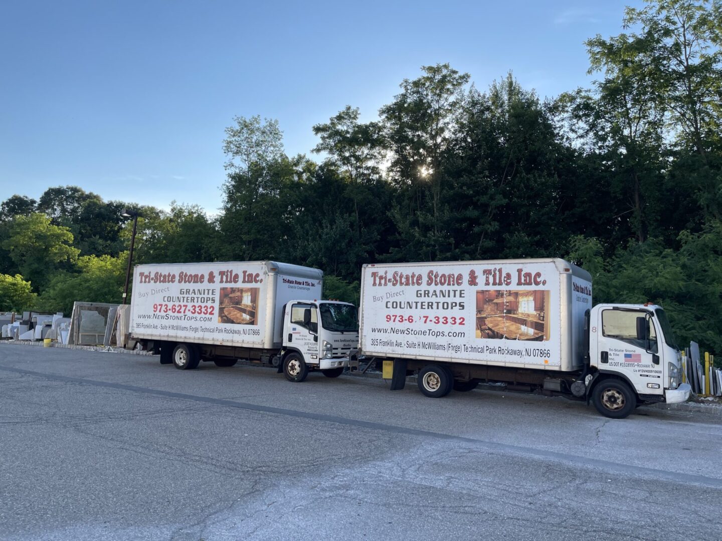 Tri-State Stone & Tile Inc. granite countertops truck.